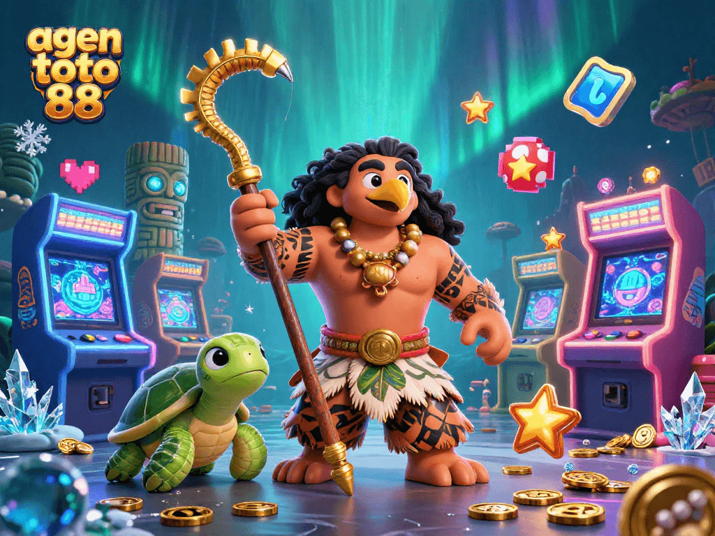 Experience thrilling gameplay at agen toto 88 with this vibrant 3D casino illustration