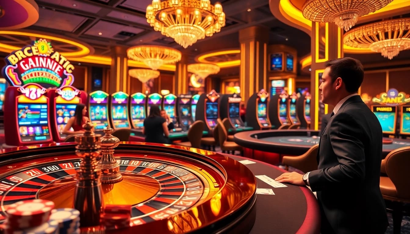 Gamblers enjoying their experience at https://bem88.com with poker chips and roulette.