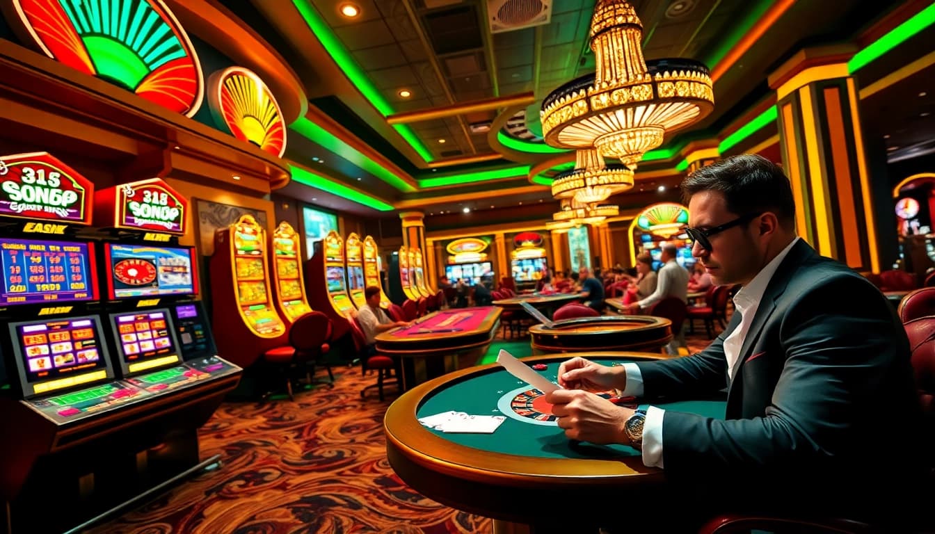 Players experiencing the excitement of SODO66 at upscale casino tables with vibrant gameplay.