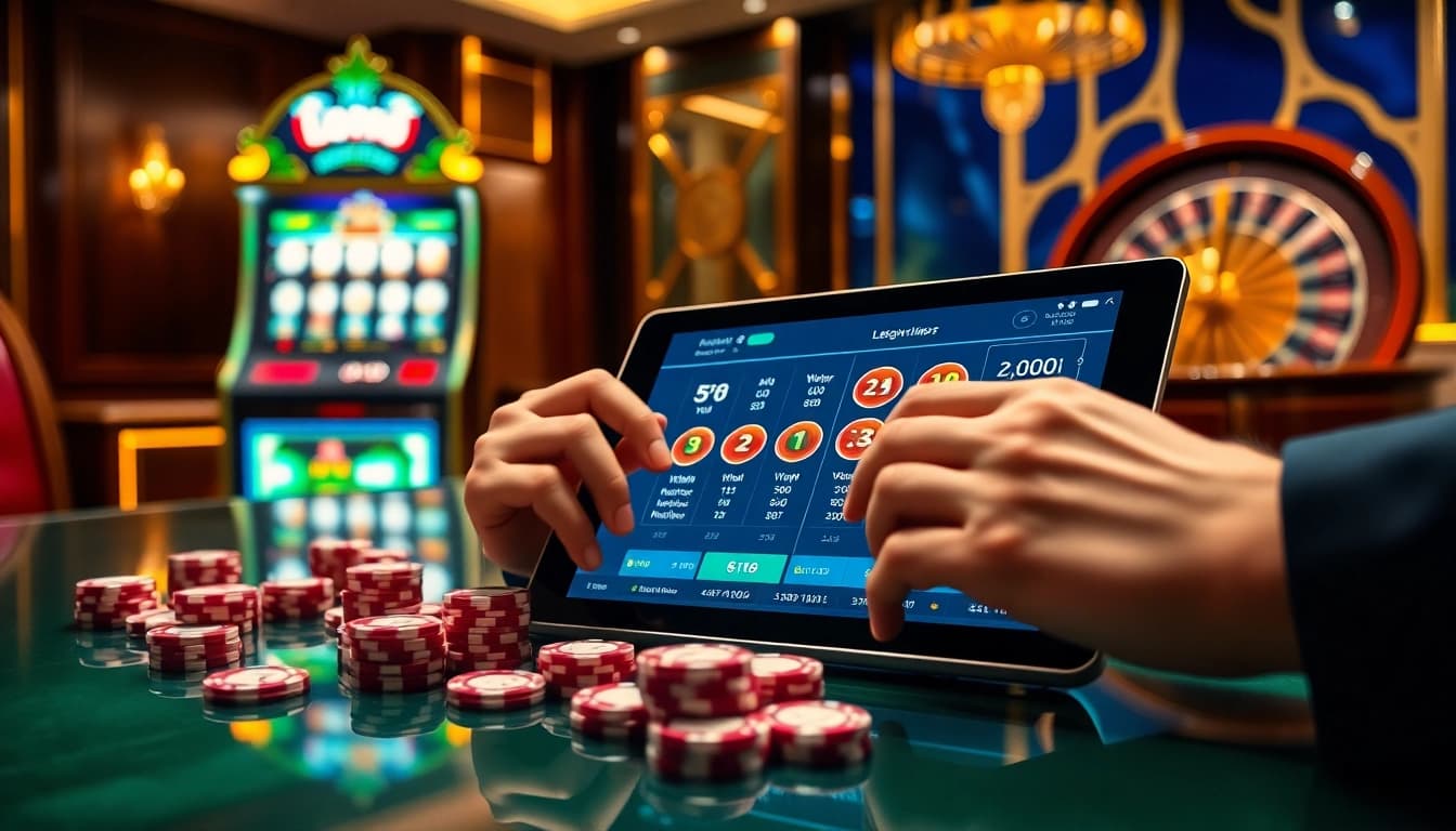 Engaging lô đề trực tuyến player placing strategic bets with vibrant digital betting slips and chips