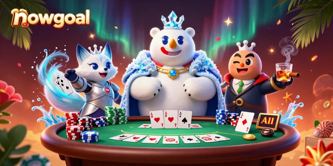 Engage with nowgoal's vibrant gambling scene featuring a poker showdown and thrilling characters.