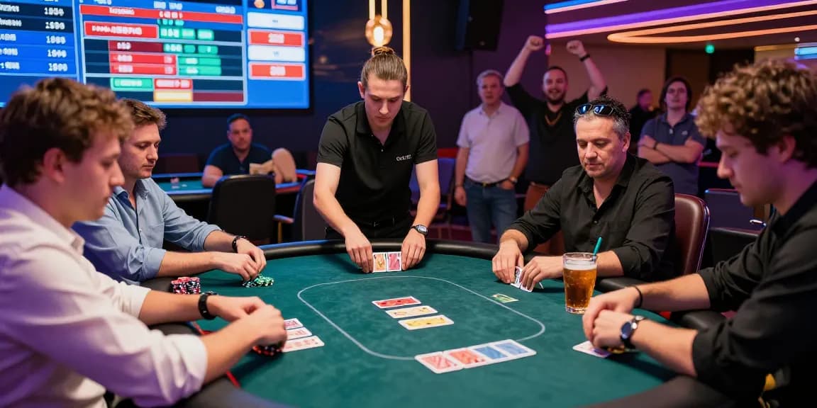 Permainan poker88 yang menarik di kasino dengan pemain fokus dan suasana kompetitif.