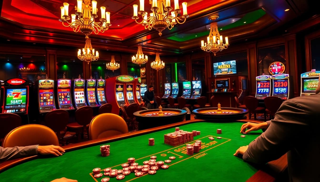 Engaging poker game showcasing the hidden wiki dark web surrounded by vibrant casino elements.