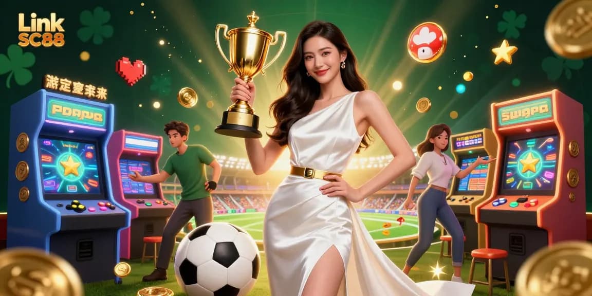Engage with Link SC88 for thrilling sports betting experiences featuring vibrant visuals and winning trophies.