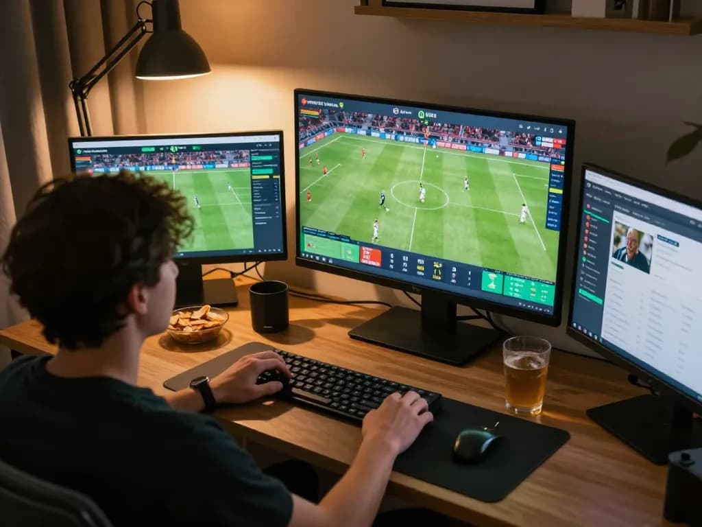 Socolive user watching live soccer matches and engaging in sports betting strategy