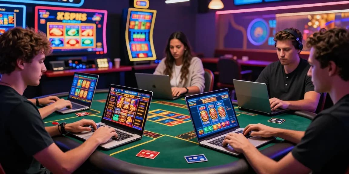 Players enjoying games at credit card casinos featured on https://thegbhouse.co.uk/ in a lively virtual environment