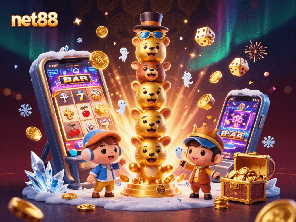 Bet on fun with net88’s vibrant casino adventure featuring golden totem and jackpot excitement.