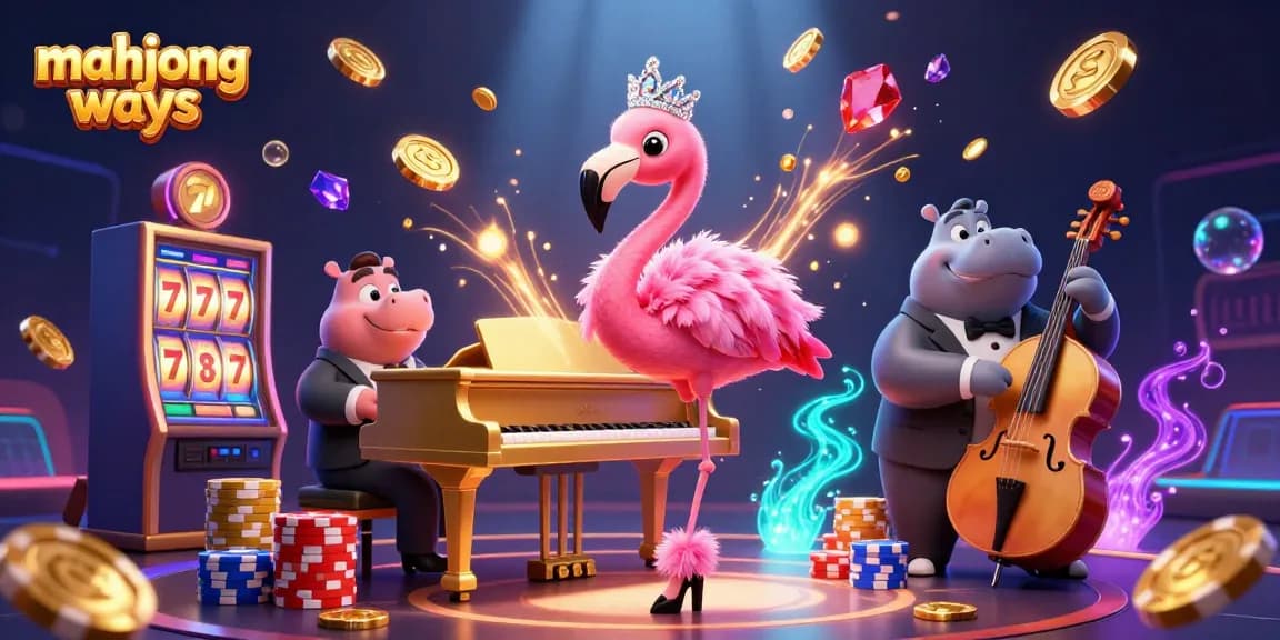 Experience Mahjong Ways slots with vibrant 3D characters and dazzling casino elements.