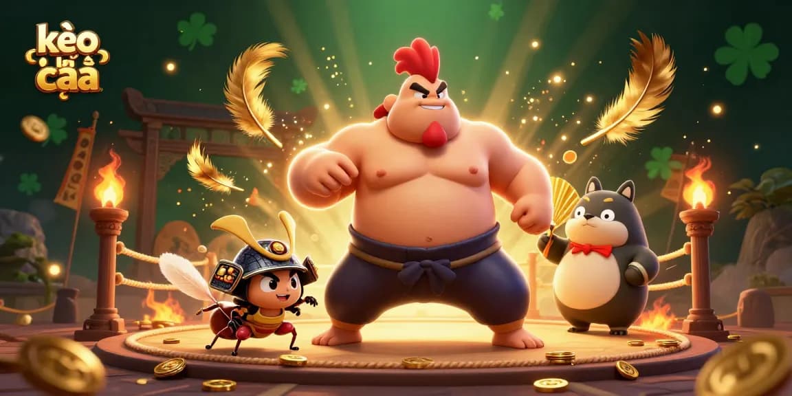Watch the kèo nhà cái scene come alive with engaging sumo wrestlers, cricket warriors, and gold tokens.
