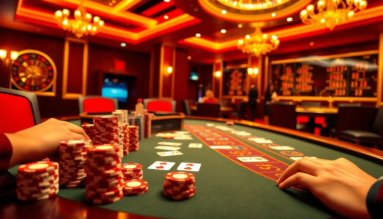 Experience the thrill of sa88 with luxurious casino poker tables, vibrant chips, and engaging gameplay.