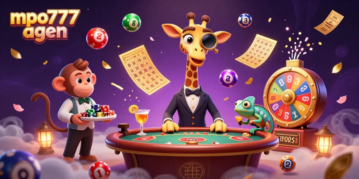 Experience fun and winning opportunities with mpo777 agen in this vibrant casino illustration.