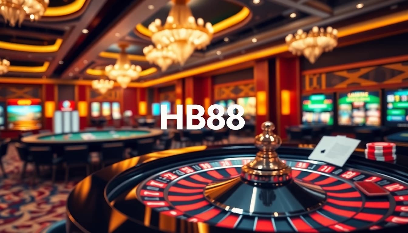 Experience thrilling gameplay with HB88's sleek online casino interface and exciting gambling elements.