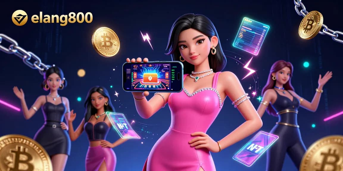 Engage in elang800's thrilling live dealer games with stunning 3D characters and neon crypto elements.