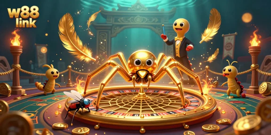 Engage with winning strategies at W88 link in this captivating casino illustration.