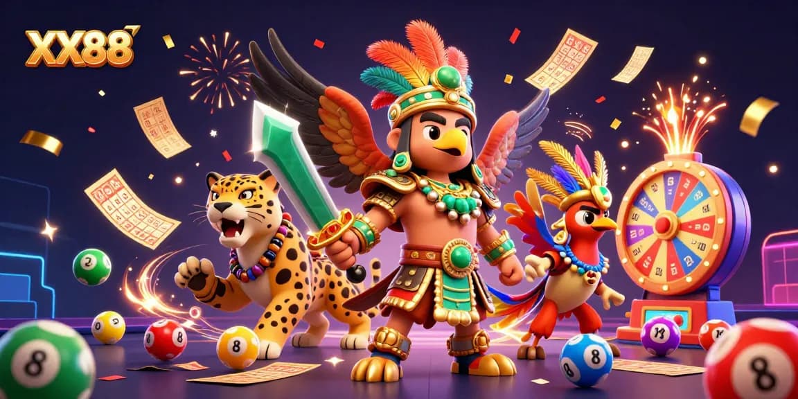 Win big with XX88's colorful lottery games and dynamic casino action featuring lively characters.