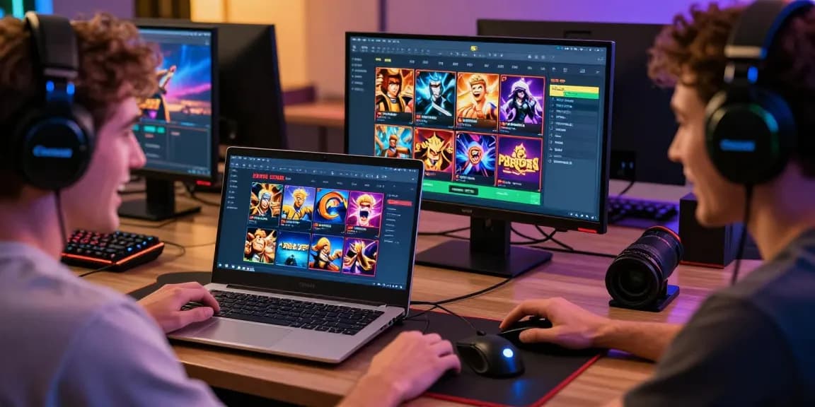 Player enjoying the excitement of online gaming at https://open88.games/ with vibrant screens and gaming accessories in a modern setup.