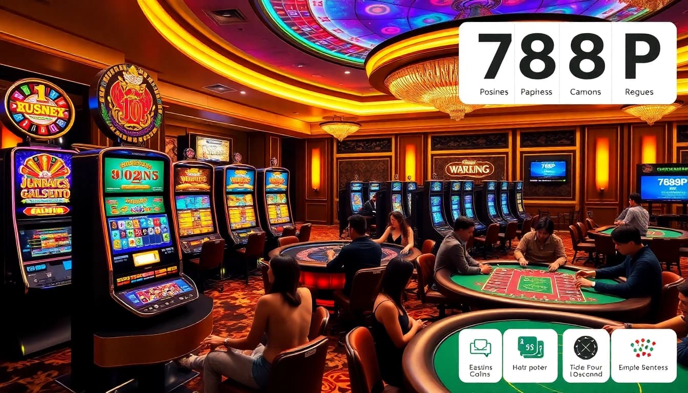 Players engaging with 789P's exciting casino offerings at vibrant tables.