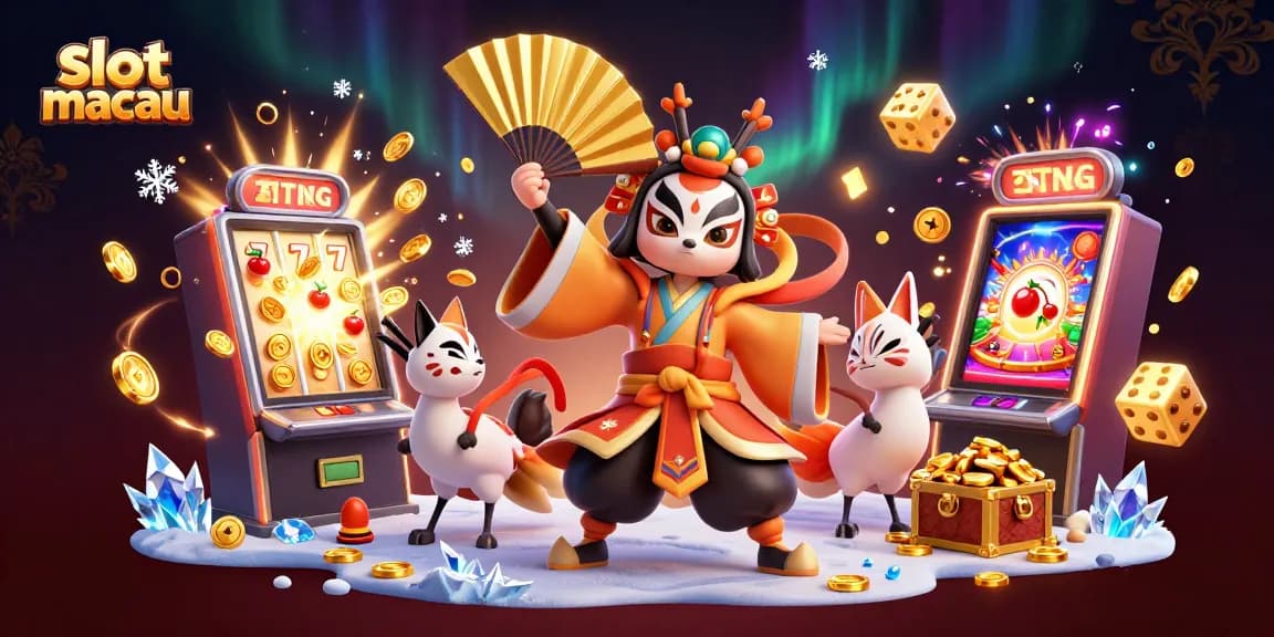 Experience the thrill and excitement of slot macau with vibrant characters and dynamic casino elements.