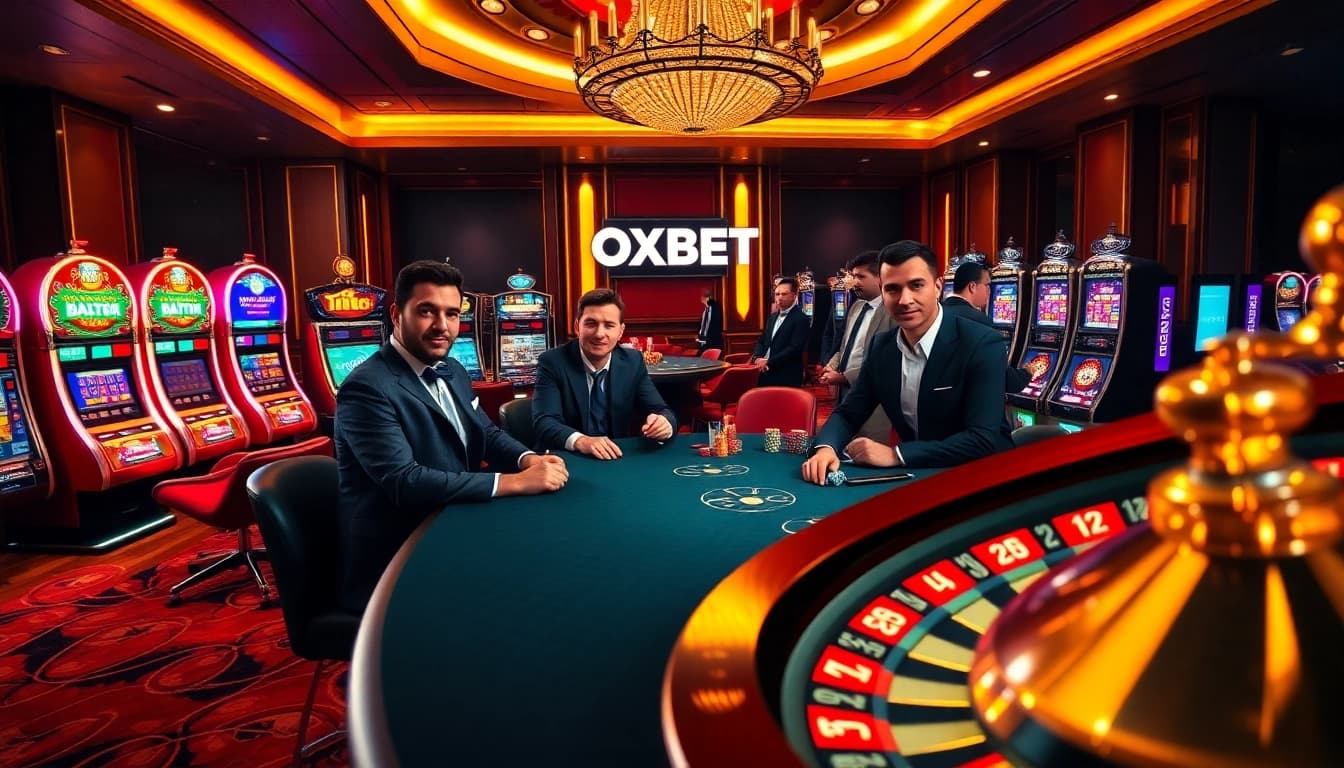 Experience the excitement of gambling at OXBET with vibrant casino visuals.