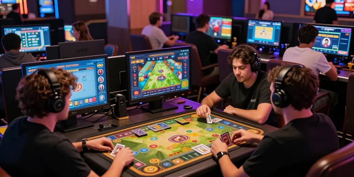Players engaging in gamebaidoithuong card games in a lively online environment.