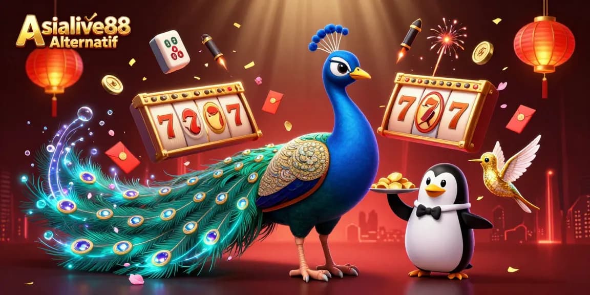 Engage with vibrant casino excitement at Asialive88 Alternatif with golden chips and game elements.