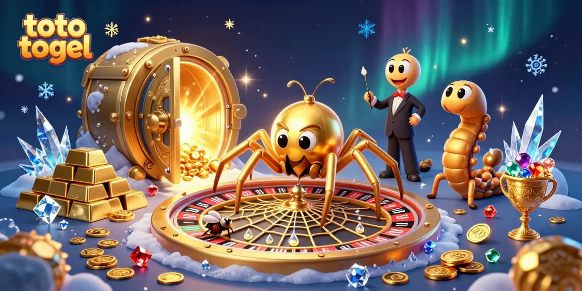 Toto togel players spin the roulette wheel and place bets in a vibrant casino scene.