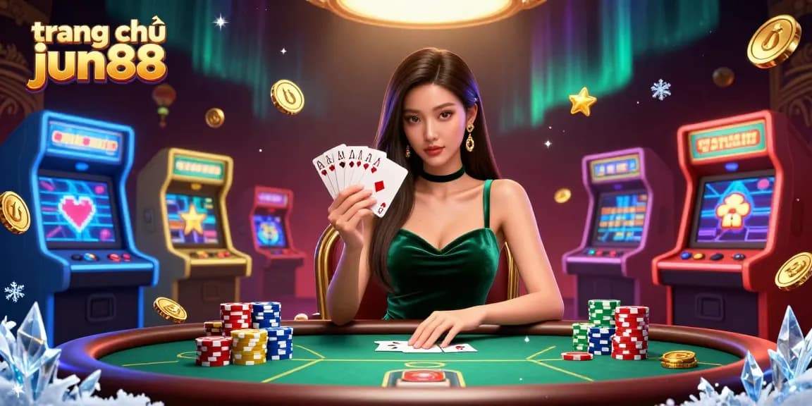 Experience thrilling games at trang chủ jun88 with a strategic poker showdown and vibrant casino elements.