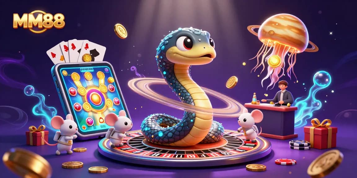 Bet on exciting games at MM88 with a colorful cosmic setting featuring unique characters.