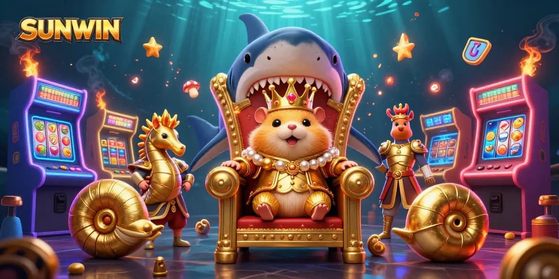 SUNWIN engages players with vibrant colors, varied game elements, and dynamic characters in an exciting casino-themed scene.