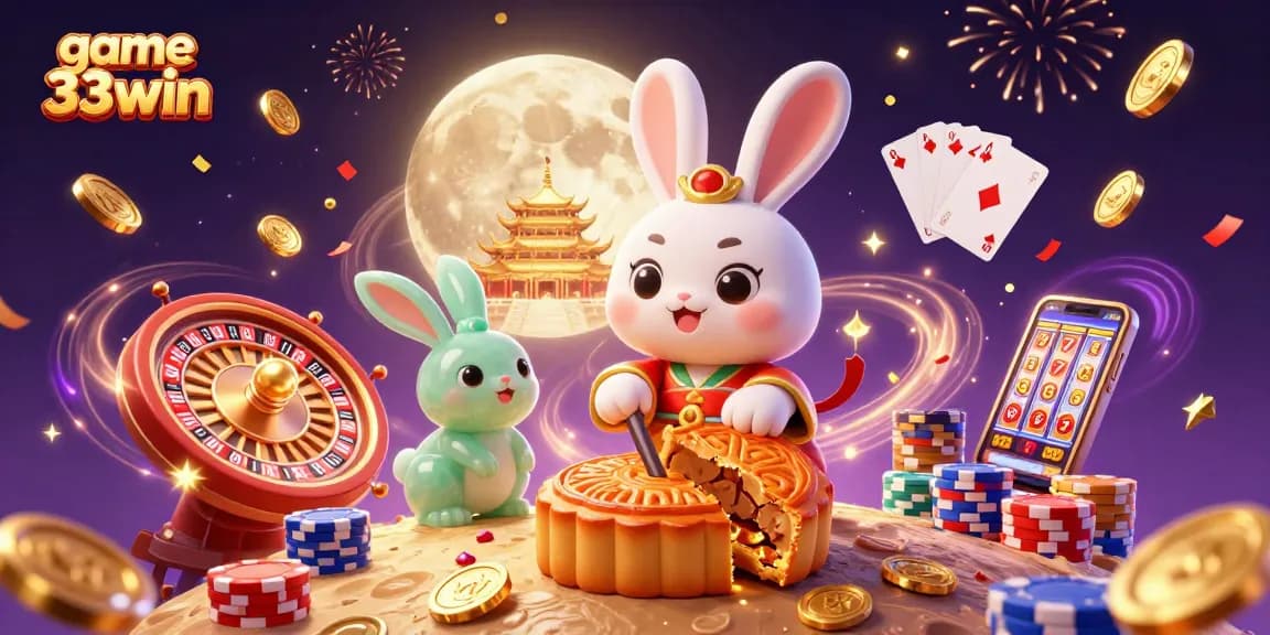 Experience the excitement of game 33win with immersive 3D visuals showcasing vibrant casino elements and engaging characters.