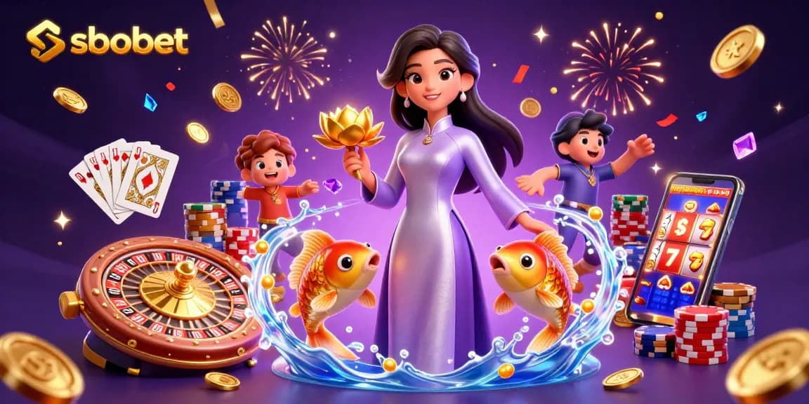 Experience sbobet sports betting excitement with golden koi fish and dynamic casino elements.