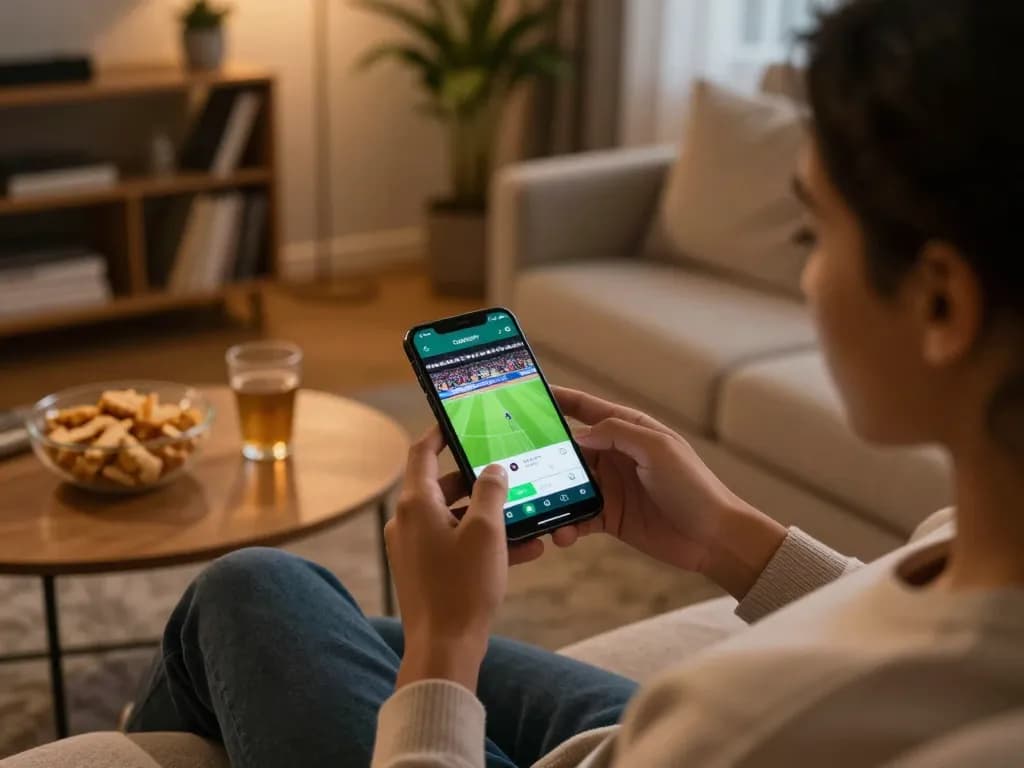 Watch live football on Cakhia TV mobile app while enjoying a cozy home atmosphere.
