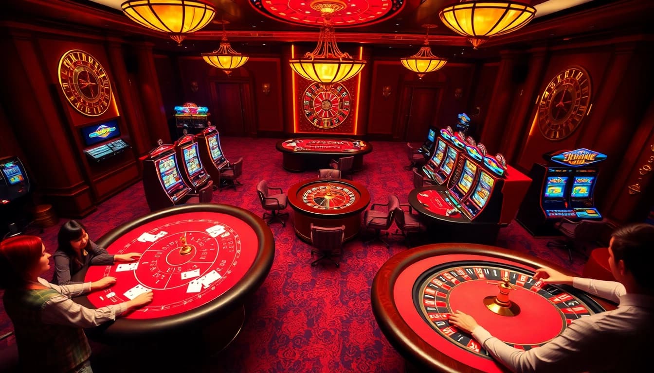 Engage in high-stakes games at https://13win1.cn.com/, featuring luxurious poker tables and vibrant slot machines.