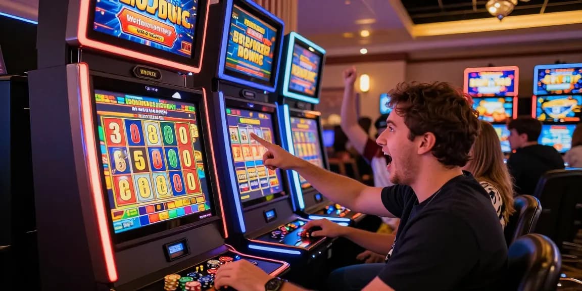 Yeni bahis sitelerinde slot makinelerinin keyfini çıkaran oyuncularla heyecan verici bir oyun deneyimi.