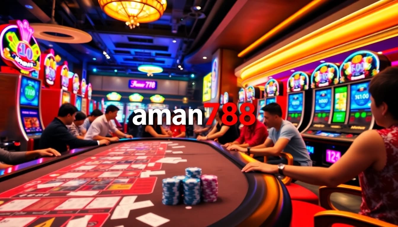 Nikmati permainan yang mendebarkan di kasino online aman788 yang penuh dengan mesin slot yang menarik.