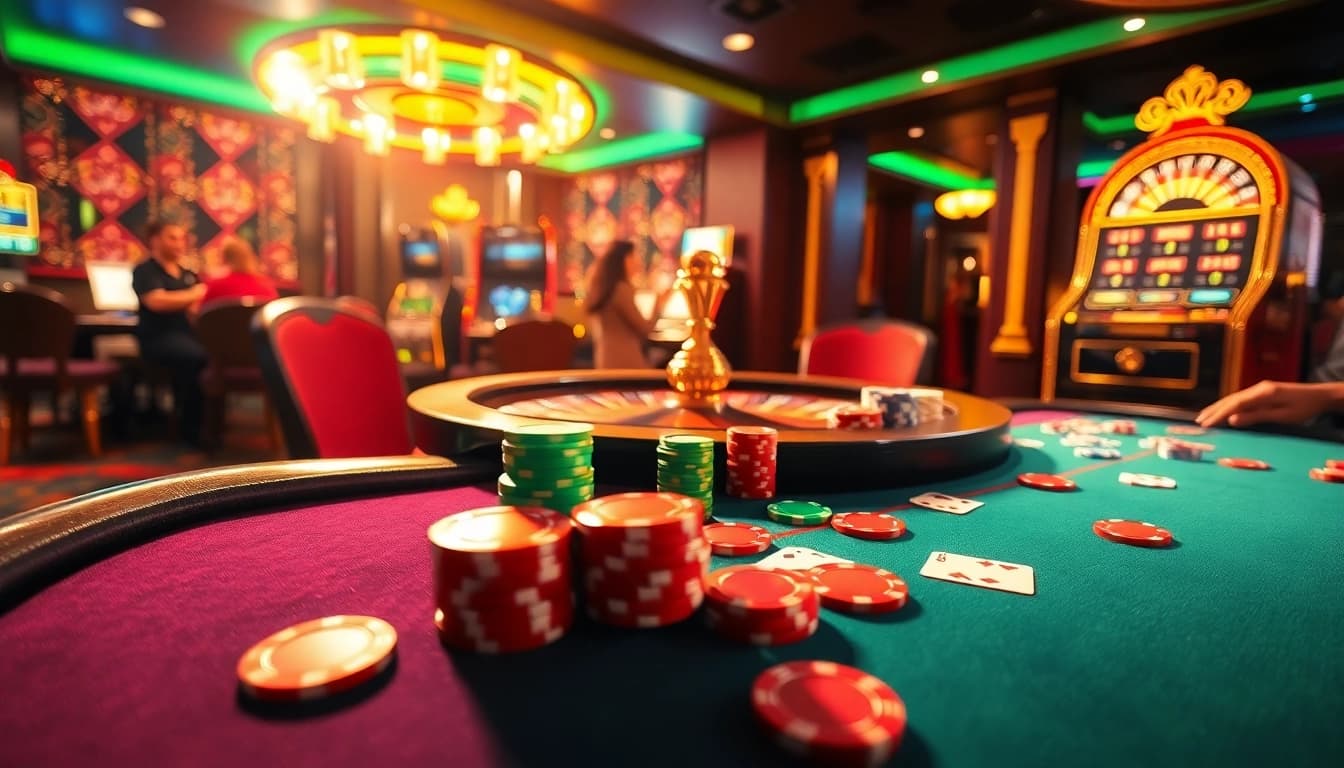 Rasakan kegembiraan taruhan tinggi dengan Datukwin di meja poker yang mendebarkan dalam kasino mewah.