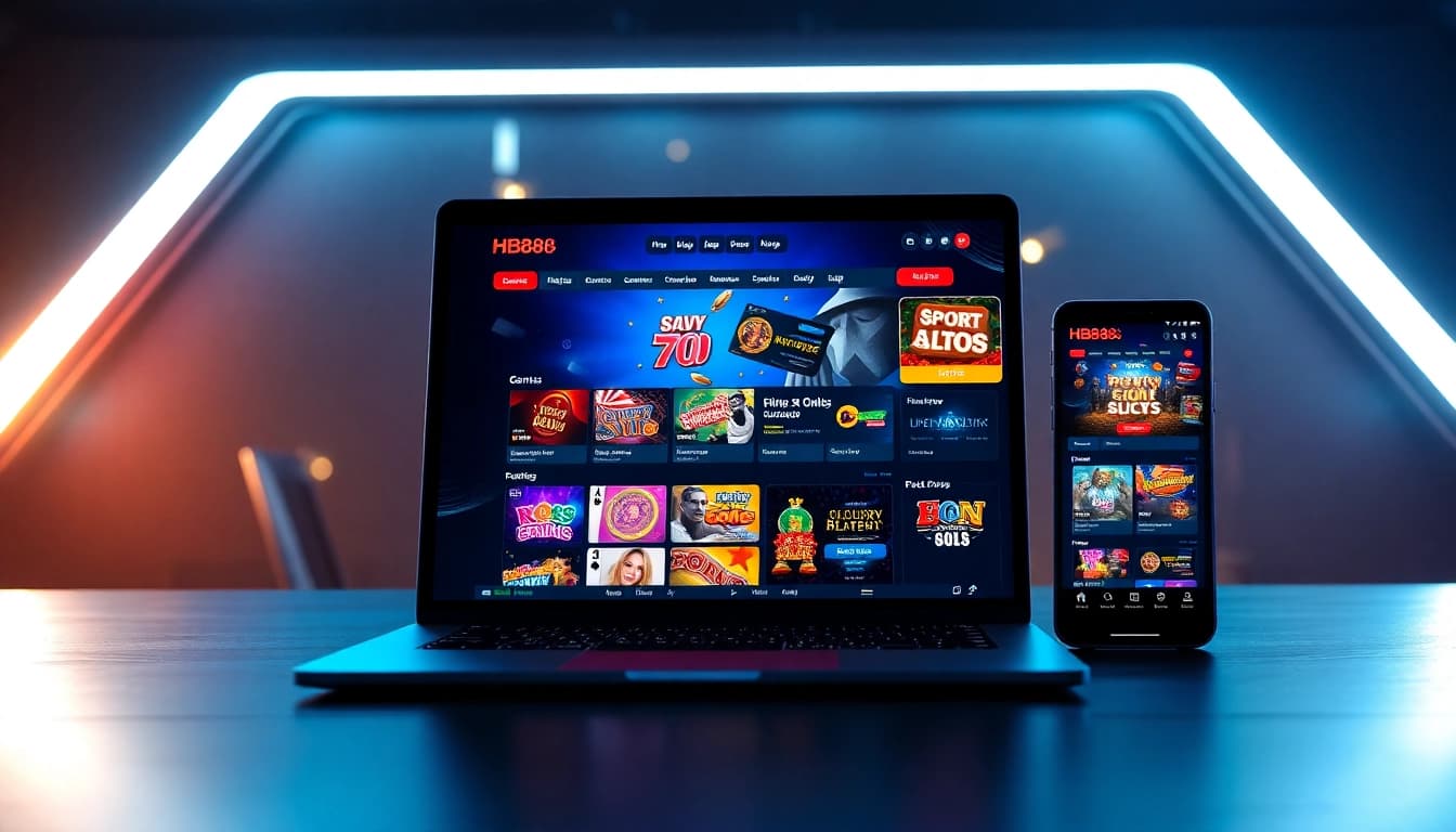 Engaging user experience on hb88.art, featuring modern online gambling interface with vibrant colors and sleek design.