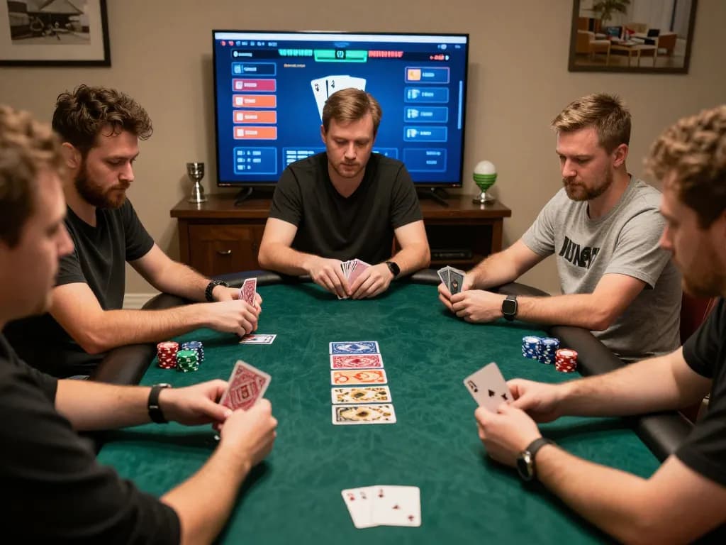 Engaging online poker players using f8beta2 for strategizing gameplay