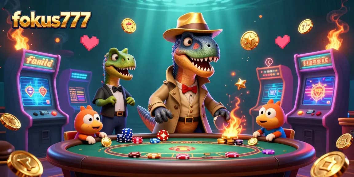 Win big with fokus777 at a dynamic blackjack table featuring animated dinosaur characters.