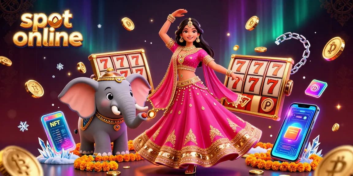 Spin the reels of slot online for big wins in this vibrant and colorful casino illustration.
