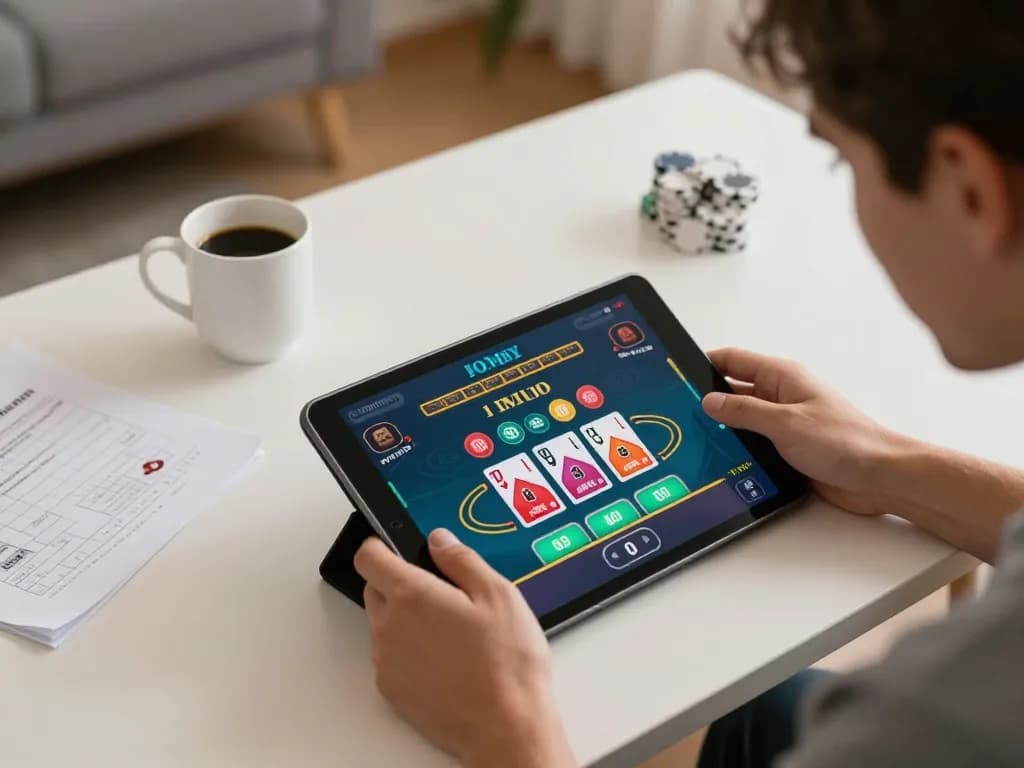 Player enjoying a strategic blackjack game on soc88, showcasing excitement and engagement.