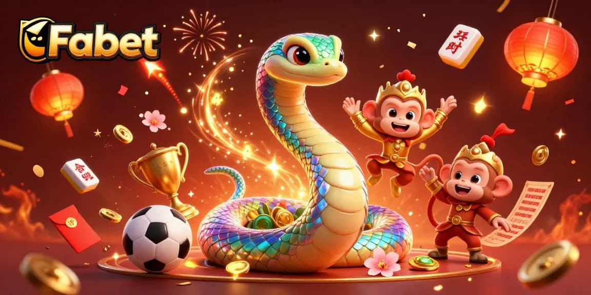 Experience thrilling sports betting at Fabet with vibrant gaming characters and dynamic elements.