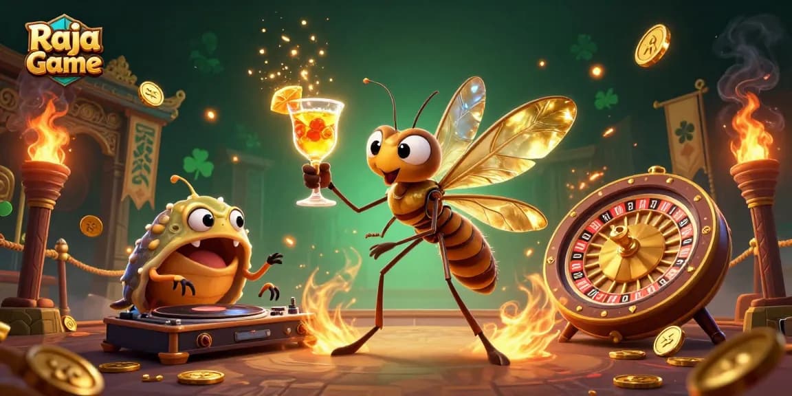 Join the excitement of Raja Game with our animated scene showcasing vibrant casino gameplay elements.