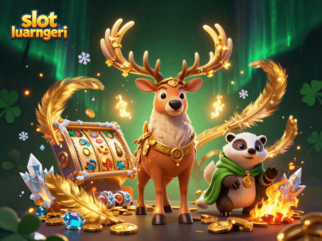 Play thrilling slot luar negeri games in an immersive, vibrant 3D scene filled with energy and details.