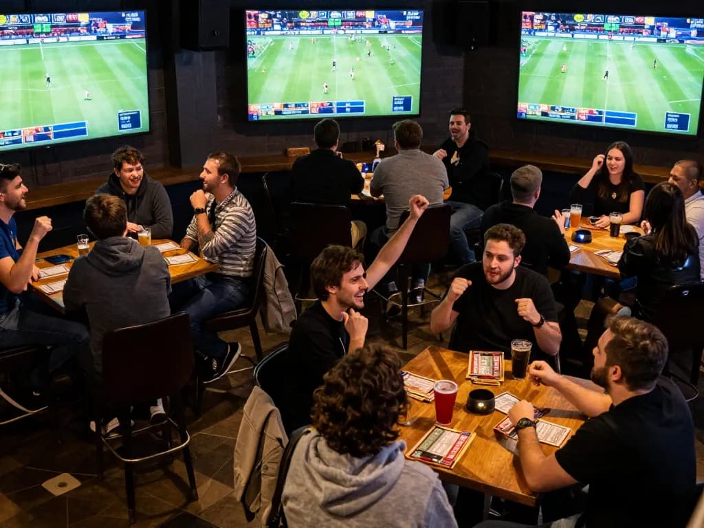 Fans placing bets on mantra88 while enjoying the electrifying atmosphere of live sports events.