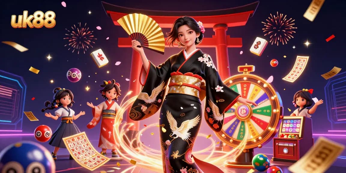 Play exciting games at uk88 with amazing golden tickets and vibrant lottery elements.