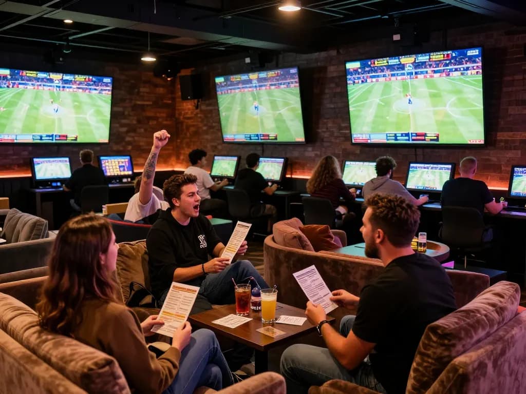 Exciting sports betting atmosphere at trang chủ cm88 with fans engaging in live events.