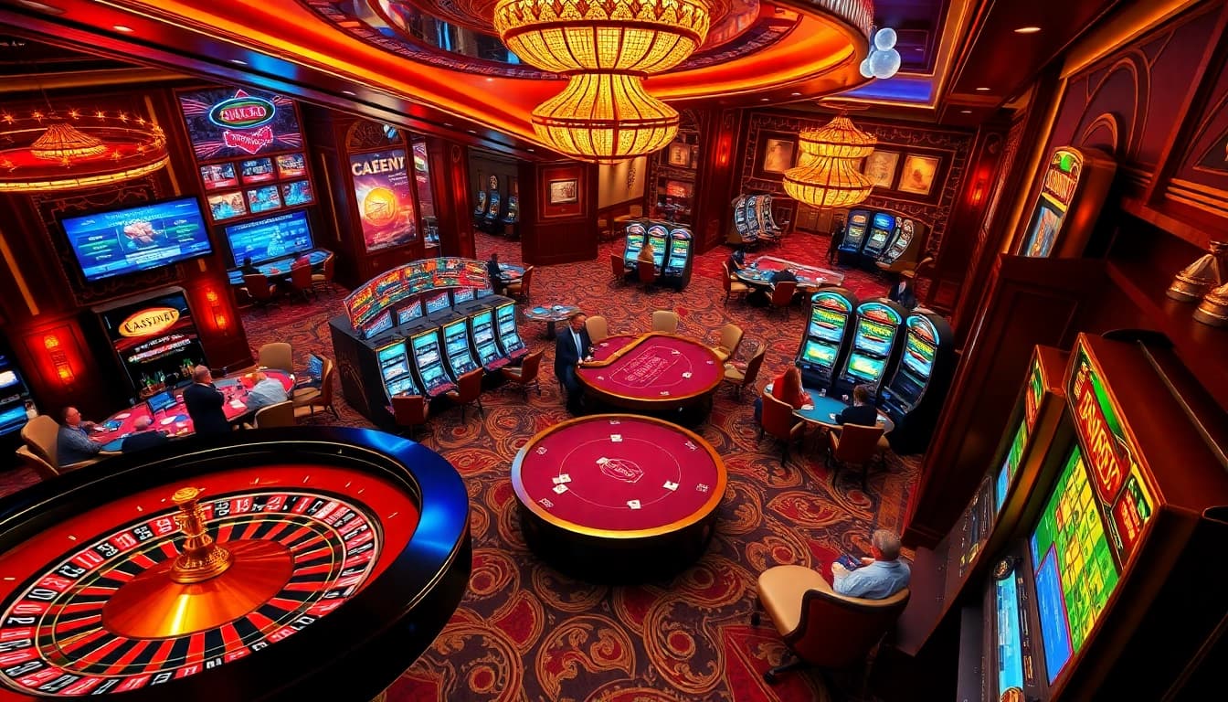Players enjoying various games at https://i9bett.cn.com/ casino, showcasing excitement and engagement.