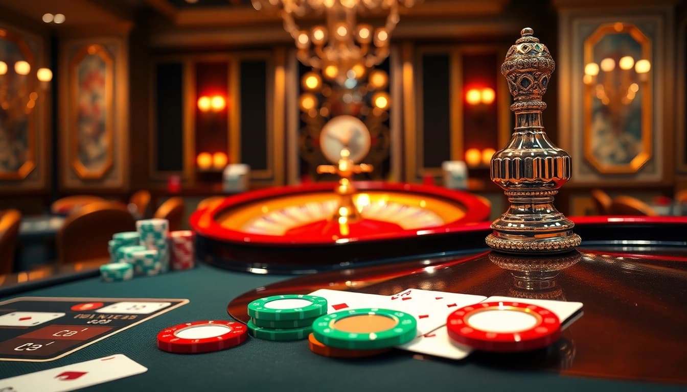 Engaging scene of Diwa777 casino game with colorful chips and luxurious ambiance.