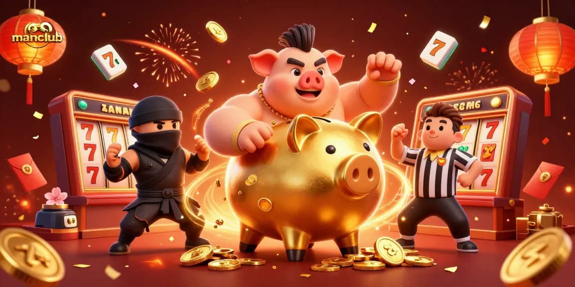 Win big with manclub's thrilling casino action featuring dynamic game elements and vibrant characters.